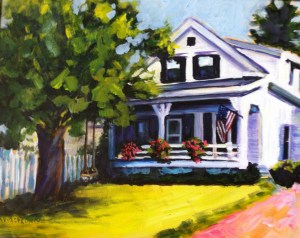 Small Town Bliss in America 16x20 